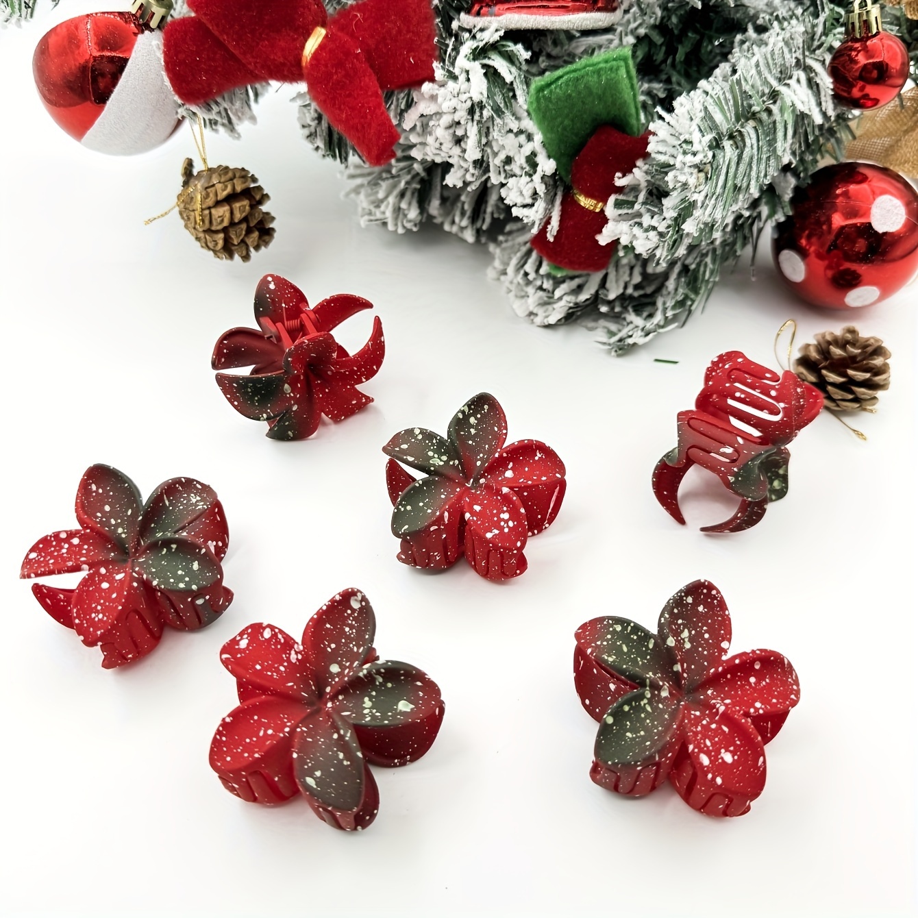 

Christmas 6pcs Set - 6cm - For Christmas Parties, , And - Suitable For Women - Plastic