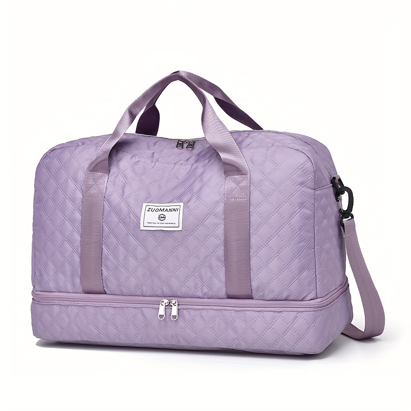 quilted nylon travel duffle bag shoe - Temu Canada