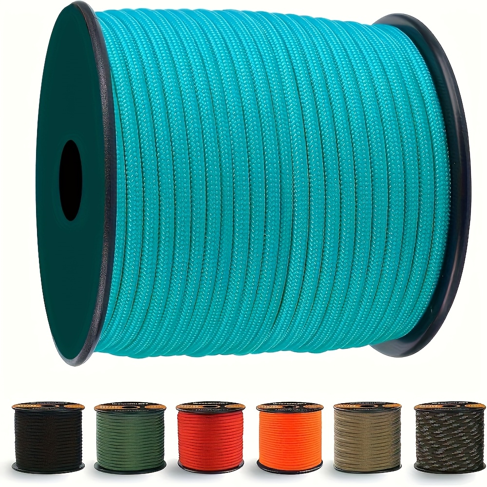 TEMU 50m 4mm 7-core Braided Cord Utility Rope For Outdoor Camping Crafts Tent Guyline