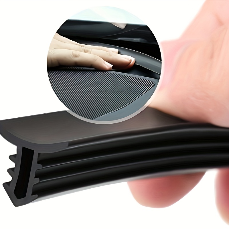 Image of 62.99 Inches U-shaped Rubber Edge Seal Strip For Car Dashboard And Glass Windscreen - Black, Noise And Dust Resistant, Made Of Synthetic Rubber, Car Dashboard Protection | Style | Durable Rubber Strip