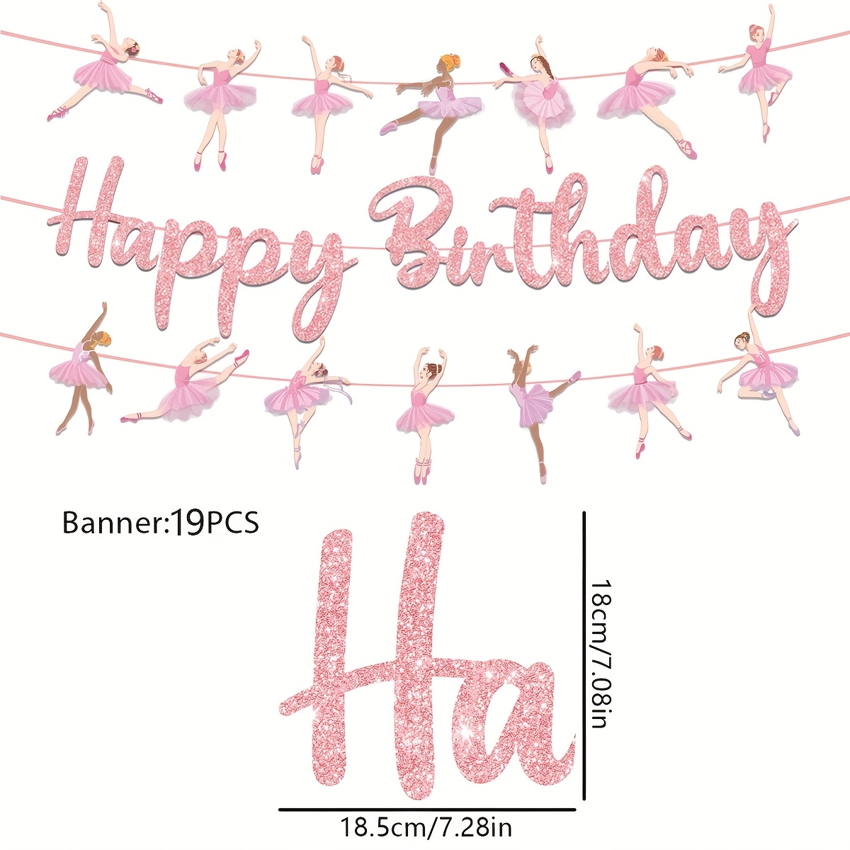 Image of Ballerina Party Banner Ballerina Dancer Party Decoration Ballet Theme Silhouette Banner Birthday Party Supplies Dance Birthday Confirmation Wedding Hanging Decoration
