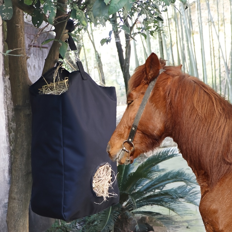 

Large Slow-feed Horse Hay Bag - Durable Polyester, Convenient Outdoor Feeding Solution For Horses