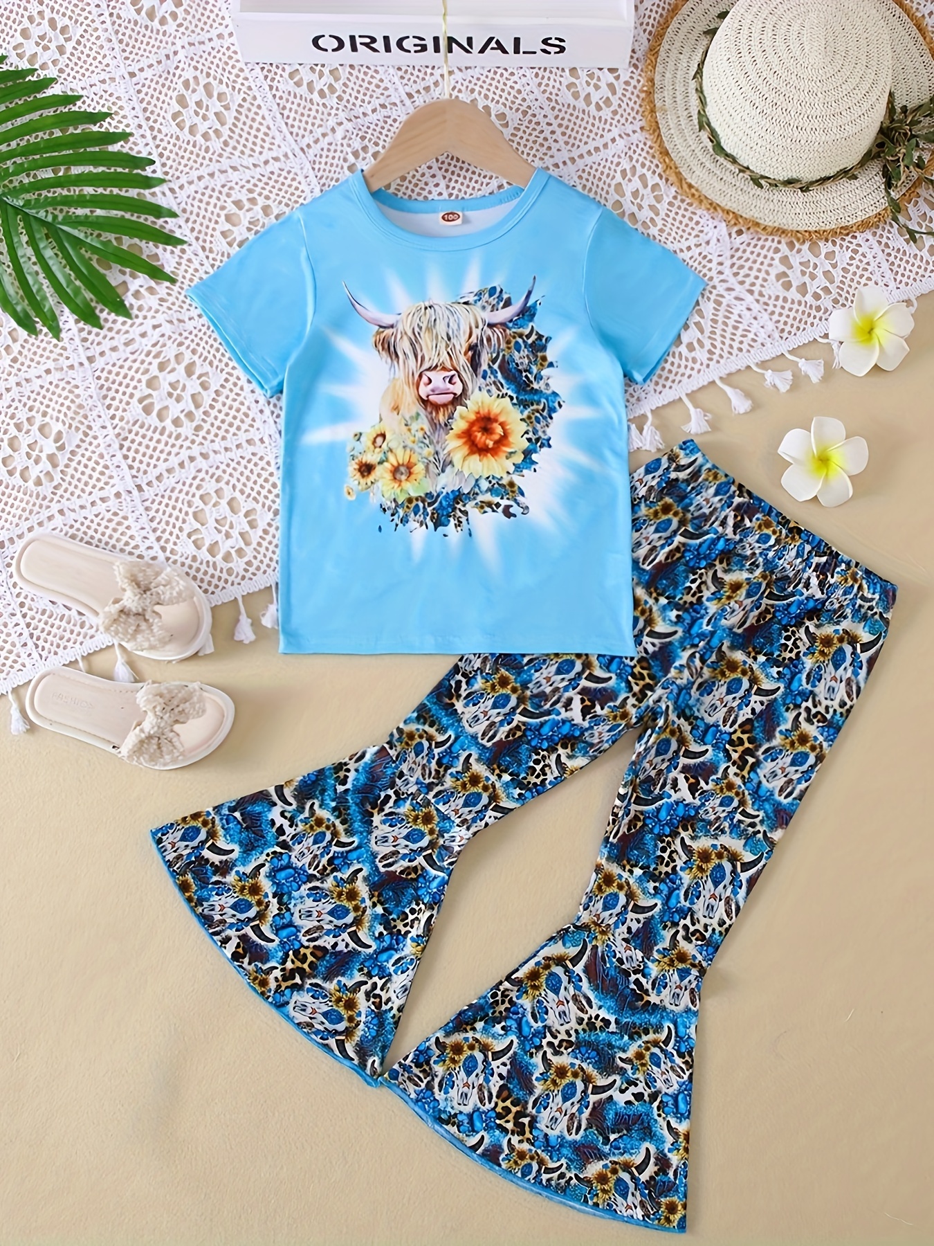 bell bottom pants for kids sold on Temu New Zealand