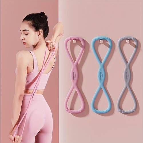 photo de l'article 1pc bande de en haute élasticité chiffre 8 pour expansion thoracique, ouverture des épaules et amincissement du bras - matériau durable adapté à lentraînement fitness