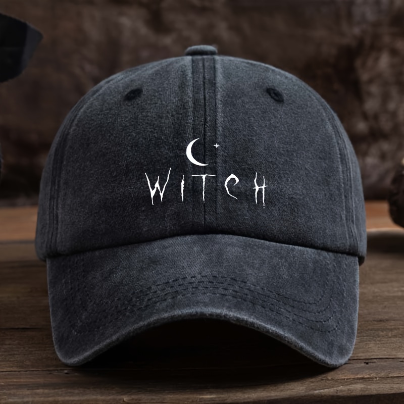 E-shop Herren Gothic Fledermaus & Hexen Schriftzug Baseballkappe - Verstellbare Snapback Mütze geeignet für Themenveranstaltungen, Freizeitkleidung &