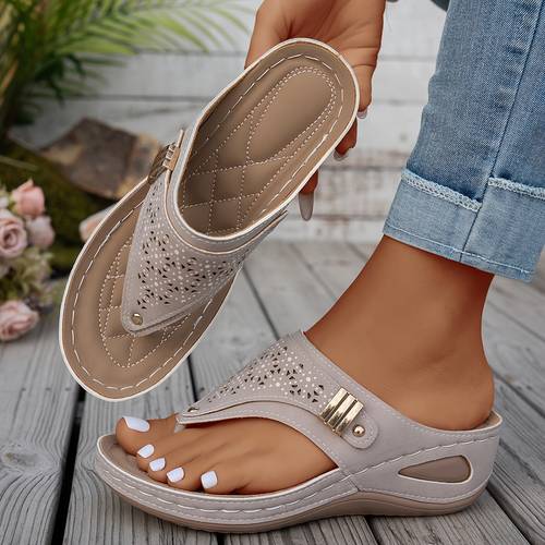 womens summer fashion casual comfortable flip flops comfortable arch support breathable synthetic upper soft sole suitable for beach travel and daily wear women shoes