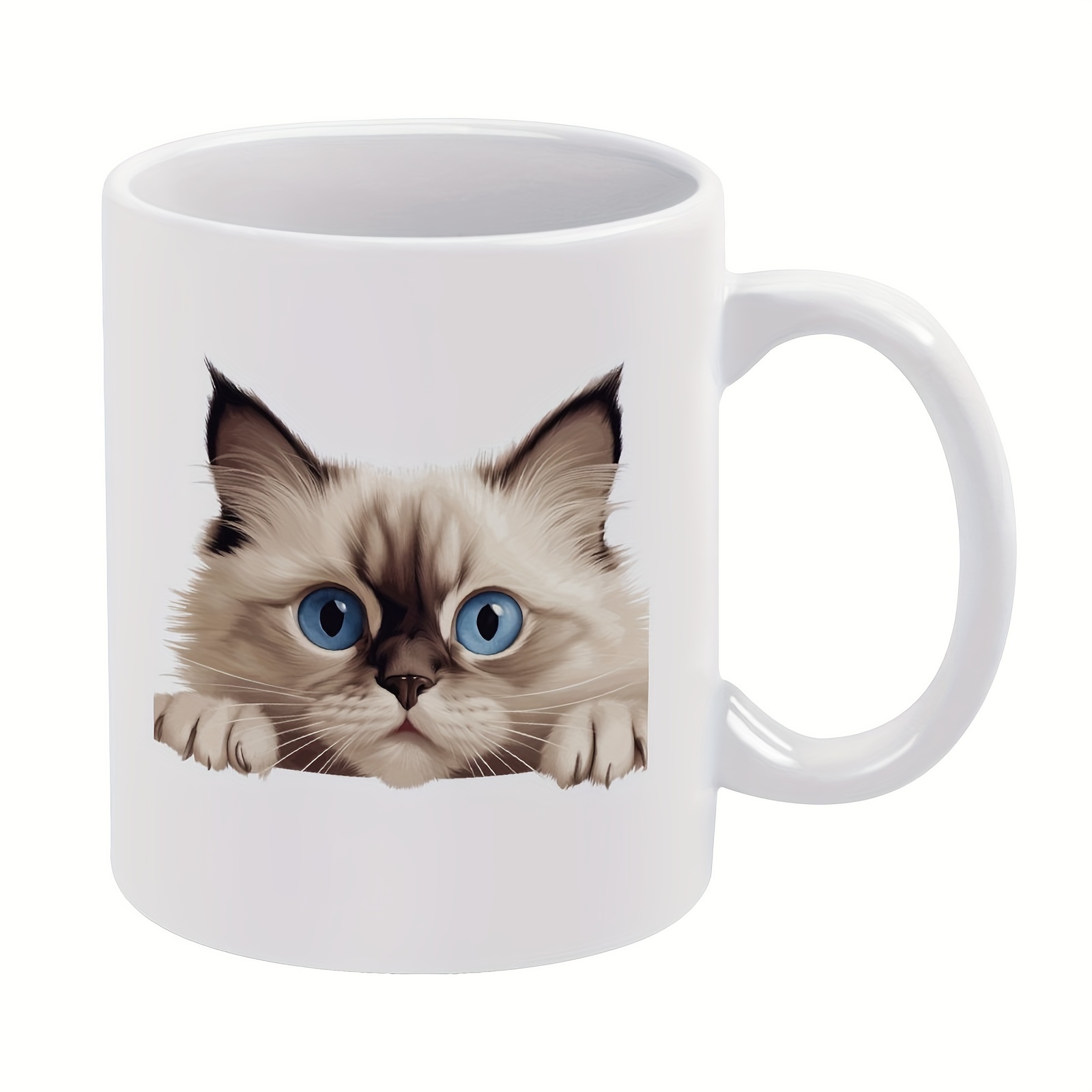 

1pc 11oz Mug, Coffee Mug, Ragdoll, Gift For Friends, Sisters, Coffee Drinker, Owner, Ceramic Cup, Holiday Gift