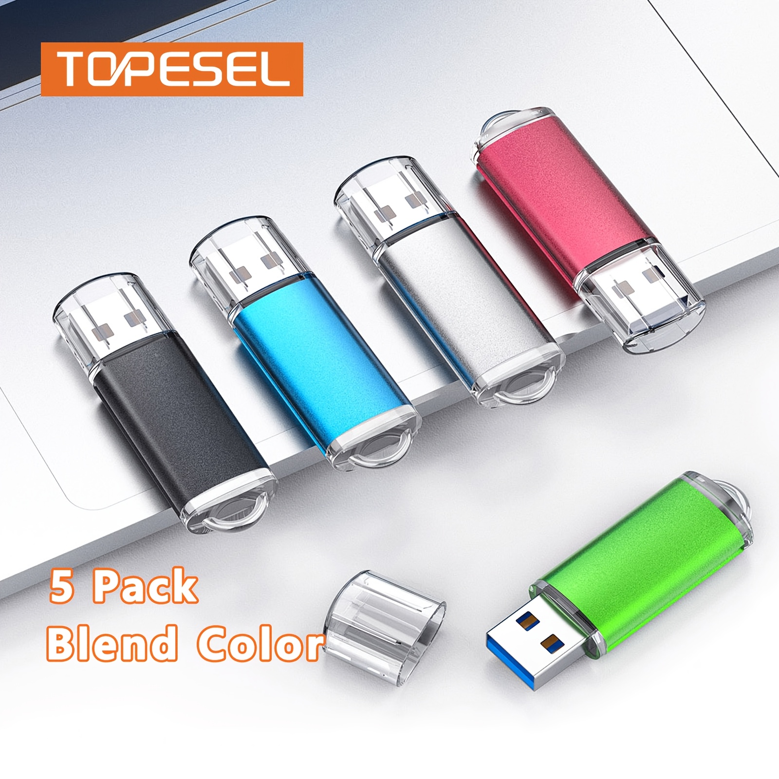 Topesel 5pcs 1gb-64gb Usb Flash Drive 64gb Jump Drive Usb 2.0 Drive Zip Drive Suitable For , Tablets, Tvs, Car Audio