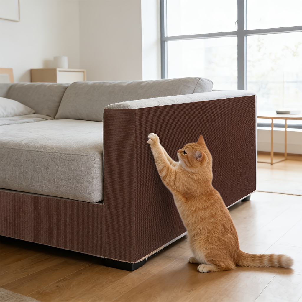 TEMU Indoor Cat Scratching Board, Self-adhesive Cat Scratching Mat, Durable Cat Scratcher, Multifunctional Durable Cat Scratcher, Interactive Pet Cat