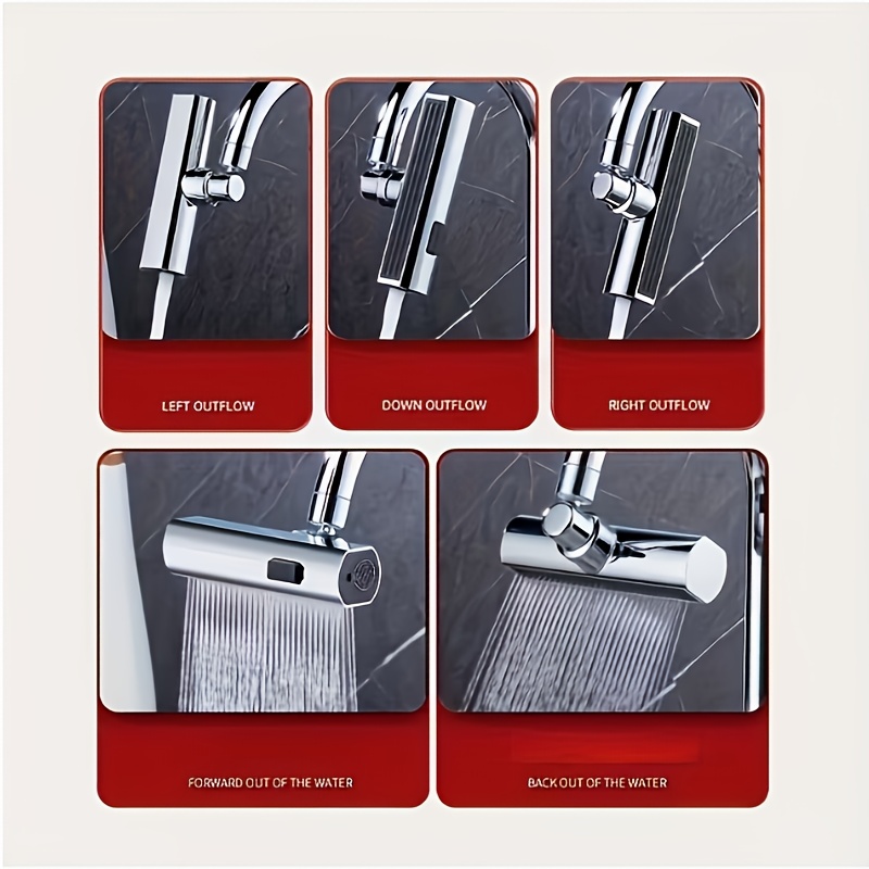 [1pc Grifo de Cocina] 1pc Grifo de Cocina Moderno con Cascada Giratoria de 360° 3 en 1, Aireador de Ahorro de Agua, 3 Modos de Flujo | Extremo Pulido, Extensión de Aumento de Presión, Boquilla Antisalpicaduras, Grifo de Cocina para RV, Grifo de Fregadero de Cocina