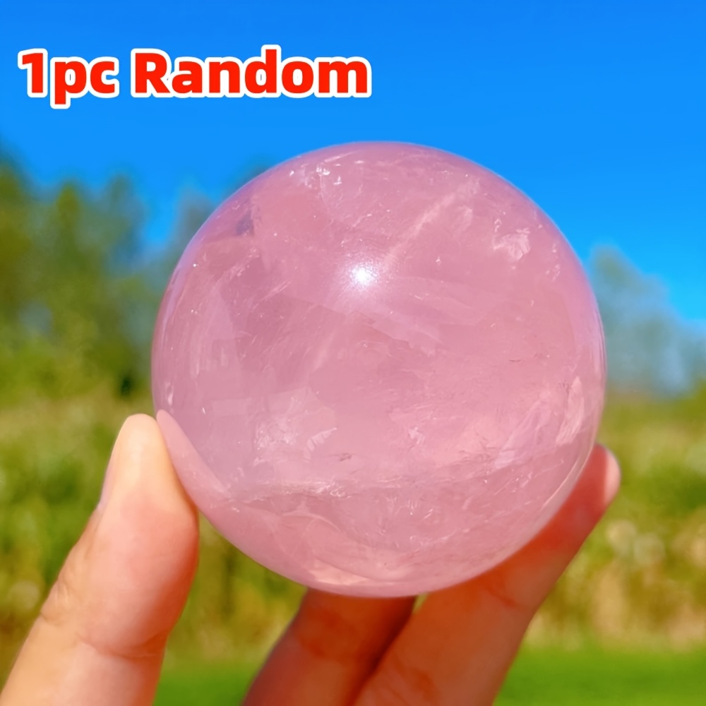 TEMU Sfera di di casuale 1 pz - Pietra liscia con superficie , naturale , adatta per decorazione casa/ufficio - Un regalo per donne, San Valentino,