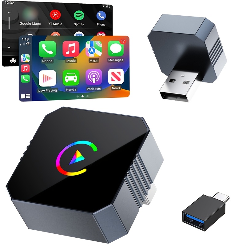 2026 Adapter, Wired Auto To Wireless Usb Adapter, Car Wireless Adapter, Smart Mini Ai Box, No Battery Required