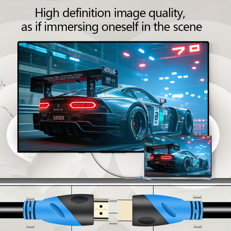 ултра брз 4k/8k hdtv кабел 1м-20м - 18 , позлатени конектори, етернет-компатибилен, поддржува 4k@ , 2k, 1080p, 3d arc - идеален за uhd телевизори, монитори, лаптопи,  , ps4/ps5 - издржлив пвц, достапни повеќе големини Детали за производот 0