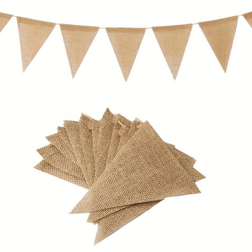 13 26 48 72pcs linen bunting banners ideal for party classroom school carnival halloween christmas valentines st patricks day easter ramadan eid outdoor decor large event setup graduation wedding birthday decorations