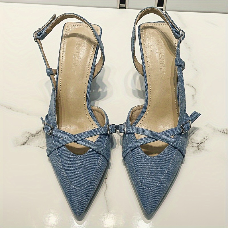 Women's High-Heeled Pumps with Open-Toe Design