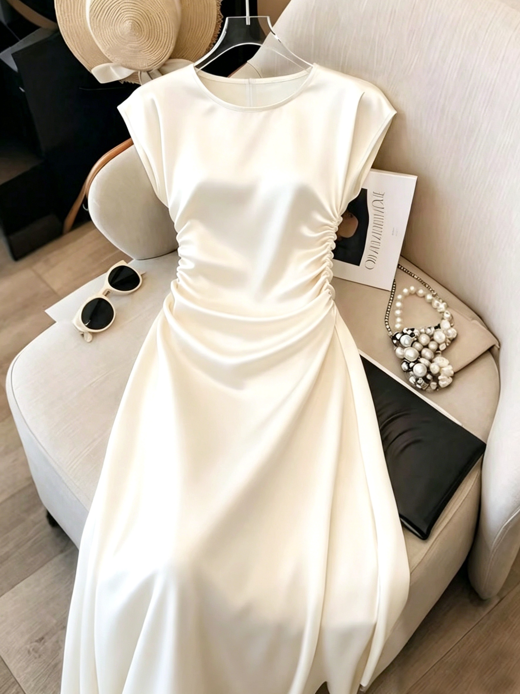 white satin dress australia Deja White Satin Gown | Afterpay | Klarna