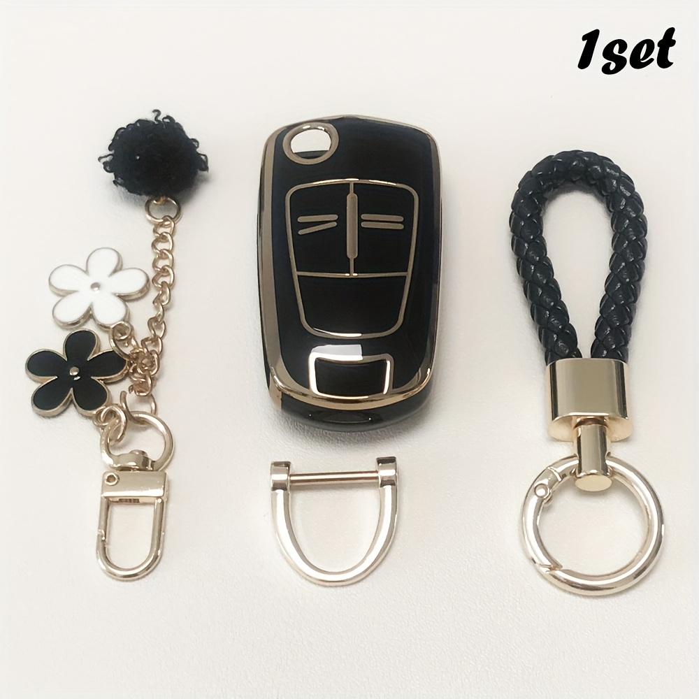 Tpu Key For Fit For Vectra Signum Flip Folding Car Key Case Cover With Keychain