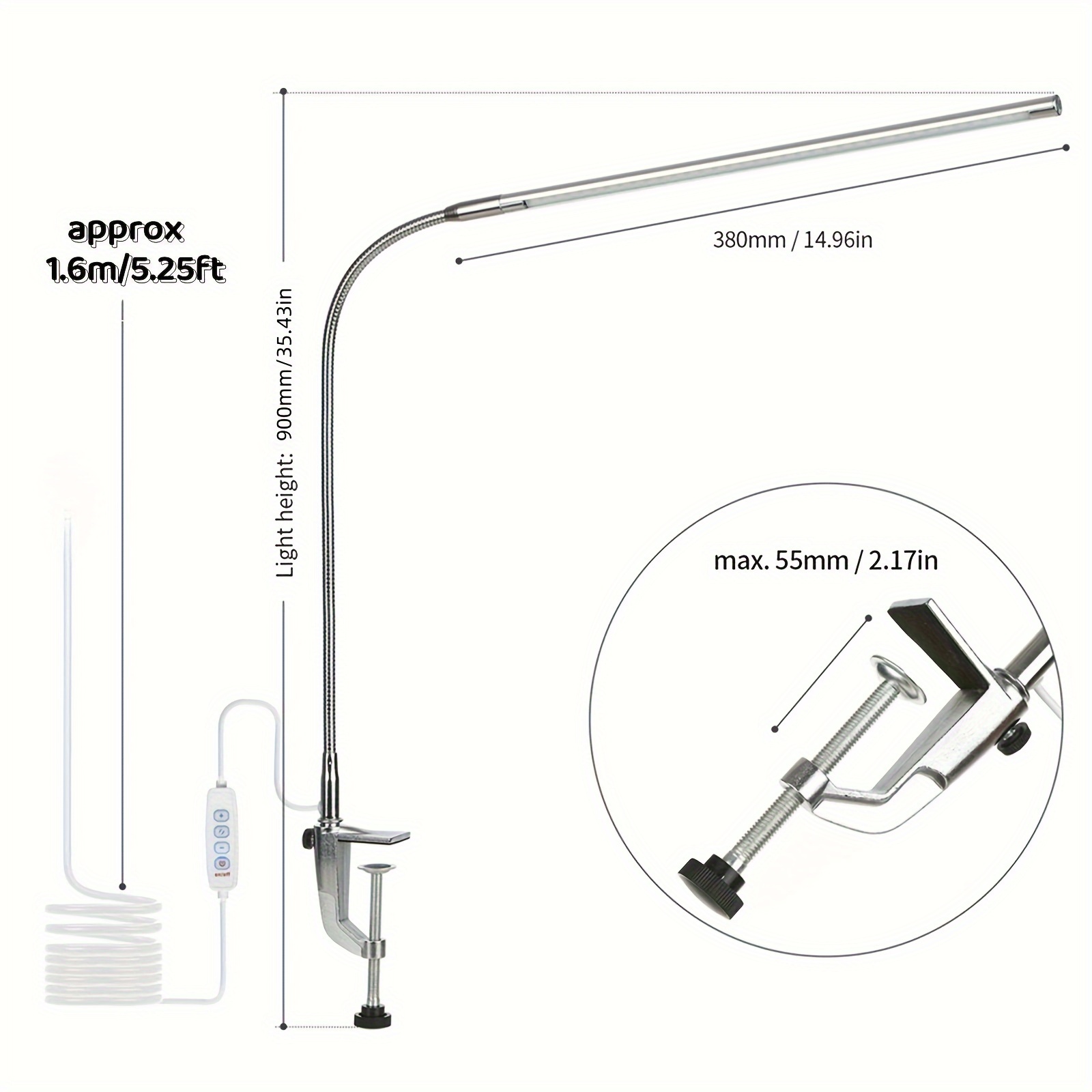 Lampe loupe à LED, lampe de bureau à loupe lumineuse à la lumière du