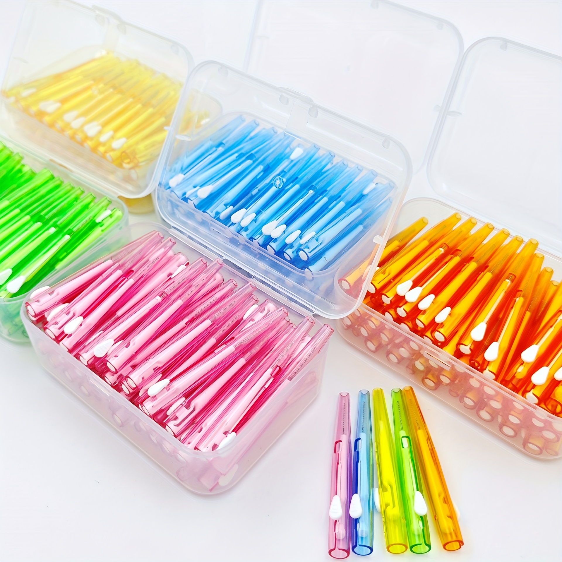 

Portable Interdental Brushes, Push-pull Design, Multi-color, Travel-friendly Oral Dental Picks, Teeth Cleaning, Braces Care, Teeth Hygiene Accessories With Storage Case Travel Must Have