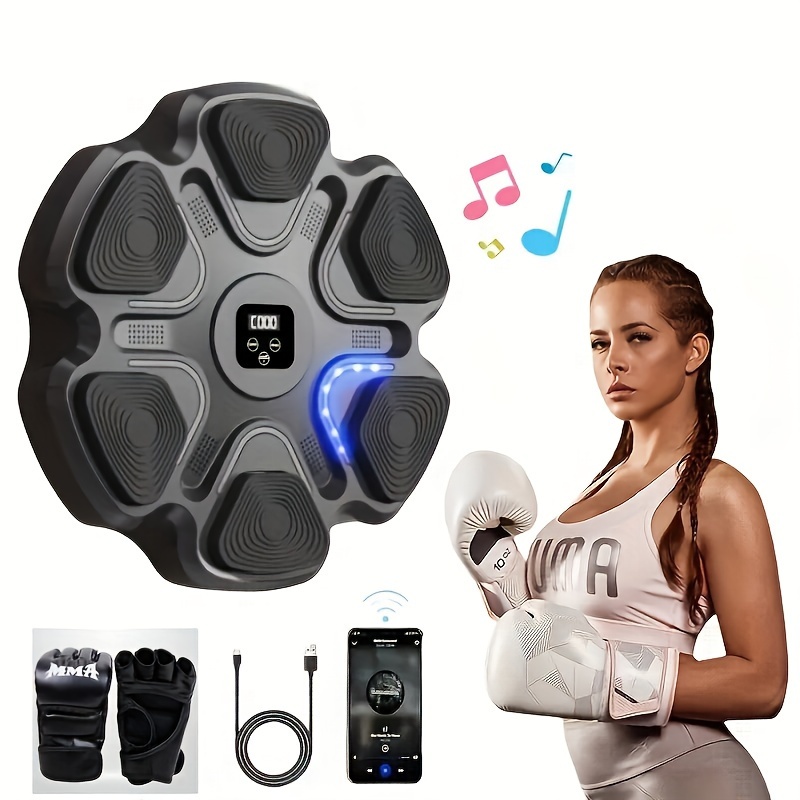 universal black smart musical boxing pad wall mounted interactive training   with usb charging wireless abs material suitable   14   1   for   festivals