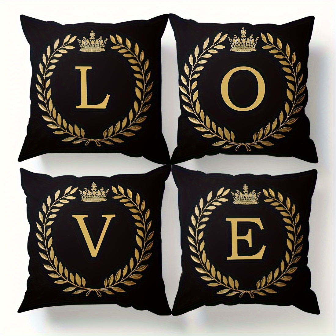 

1pc, English Letter Single-sided Printed Pillowcase For Sofa - Peach Skin Plush Pillowcase 45*45cm