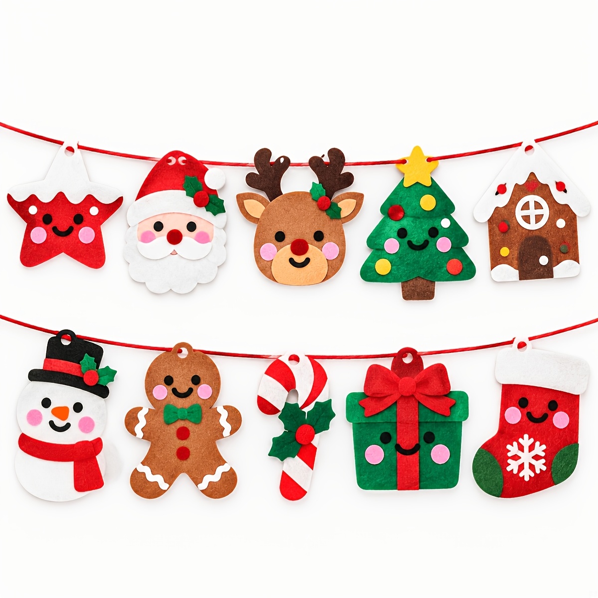 TEMU 1 Ensemble Bannière Homme Pain d'épice Père Noël , Sapin de Noël Maison d'épice Bas de Noël Bonbons, Bannière Décoration de Fond de Fête de Noël