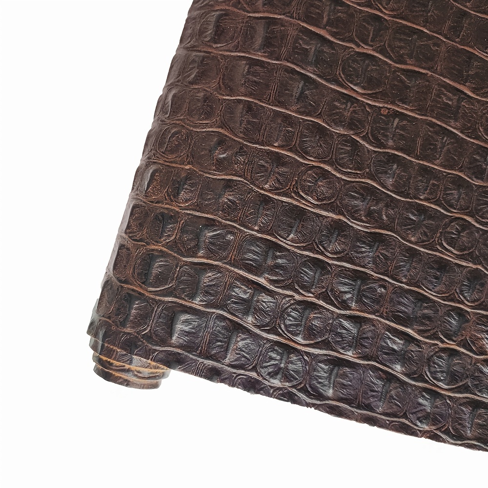 1pc dark brown embossed leather sheet crocodile - Temu