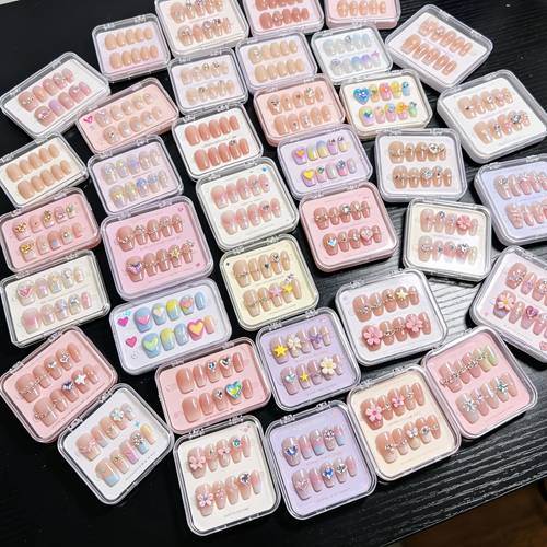 24pcs set of press on for nails super bulk random mixed styles of for nails full for nail shape and length acrylic for nail art set suitable for nail salons wholesale home and stocking up with set of for nail art tools