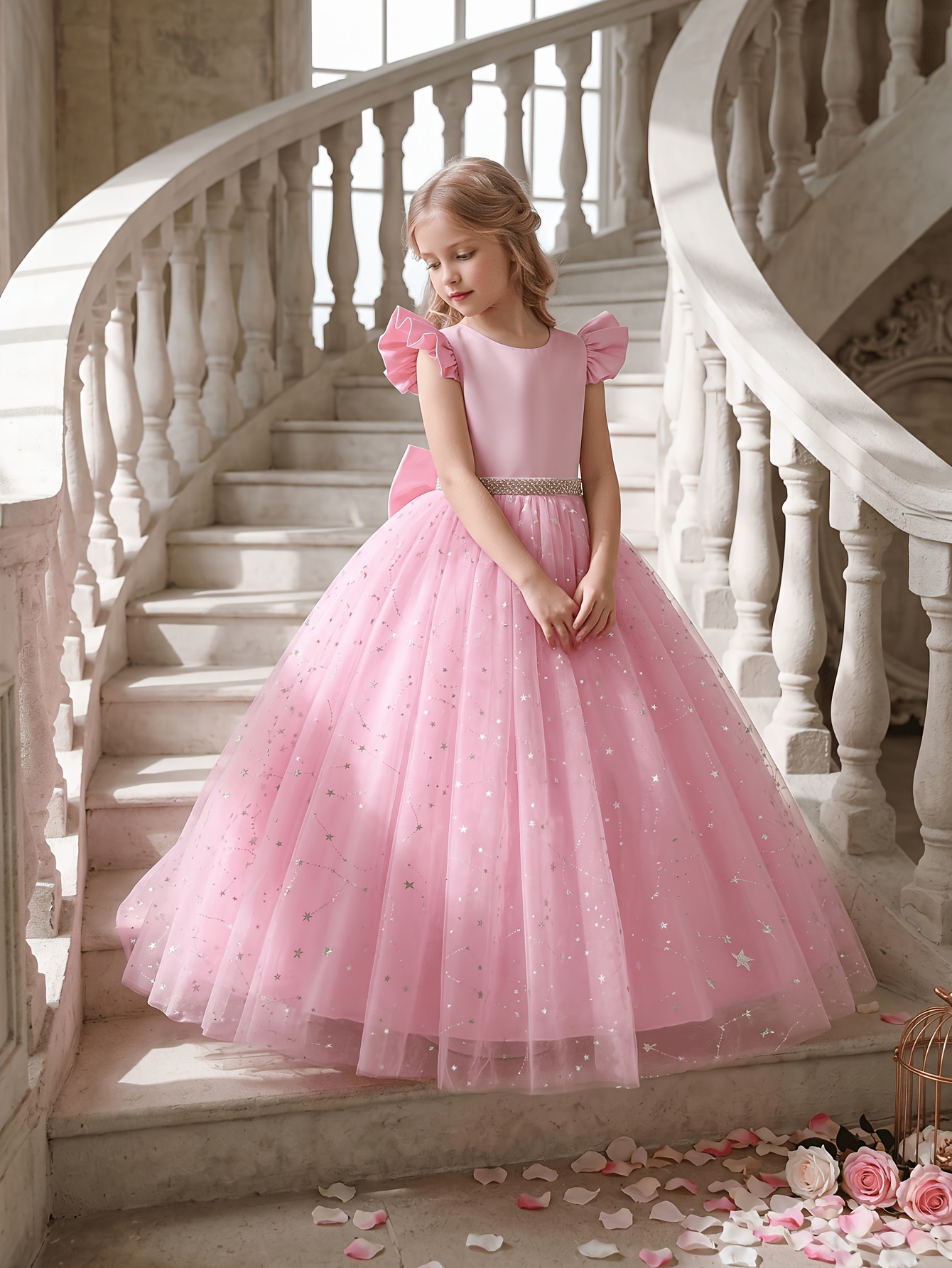 strapless open back dress Vintage Light Blue Little Girls Princess Dress Ball Gowns KD1002 –  Viniodress