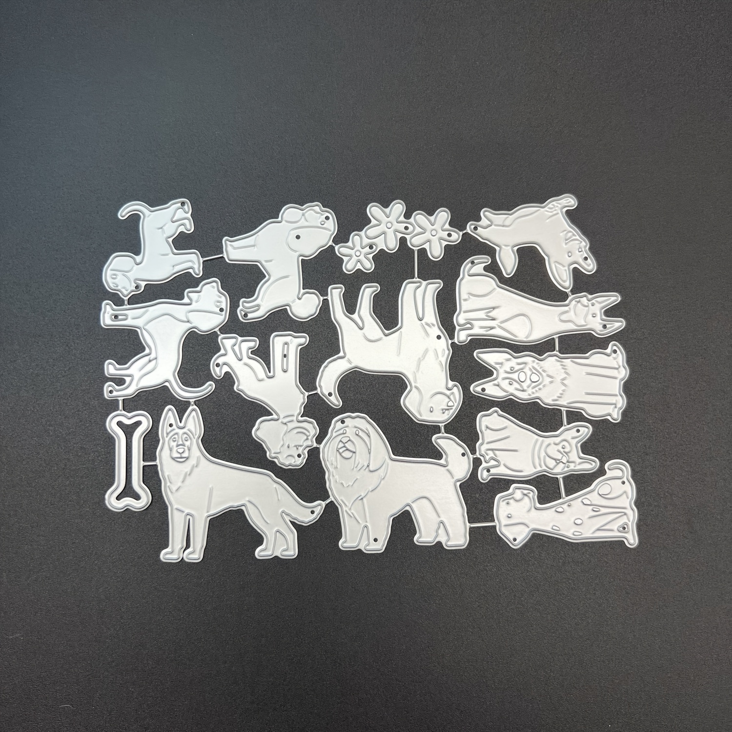 Image of 1pc Create A Of Dog Combinations Metal Die Cute Dog Mix Diy Scrapbooking Album Decorative Embossing Paper Card Art Craft Card Making