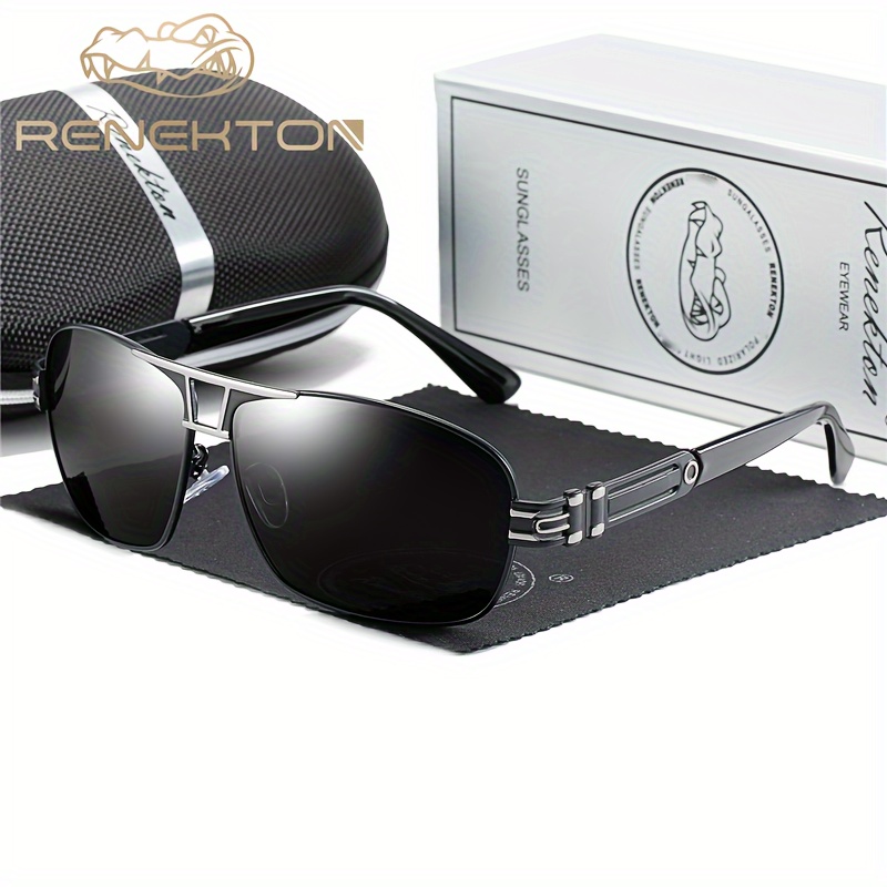 Renekton Elegant Classic Metal Frame Polarized Sunglasses For Men