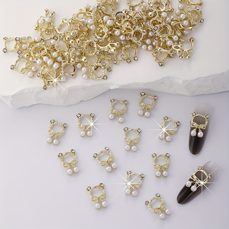 

50pcs Alloy 3d Rhinestones - For Diy & , -free