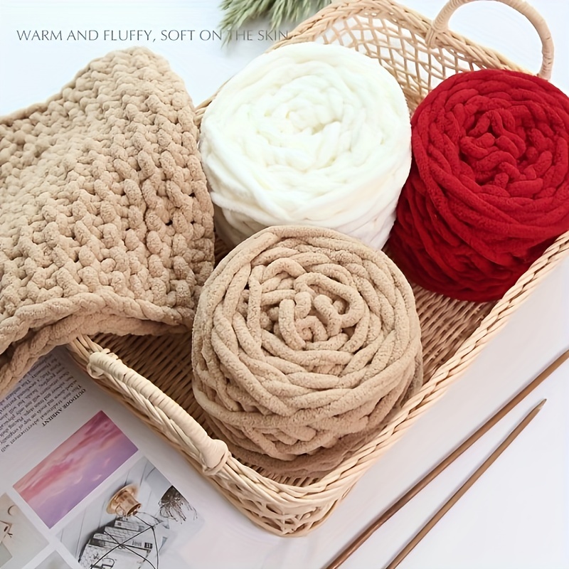 

3 Bundles Of Thick Yarn Single Strand Diy Braided Yarn Ball Hook Needle Slippers Yarn Self-woven Yarn Ball 1 Bundle About 147ft Diy Braided Yarn Ball