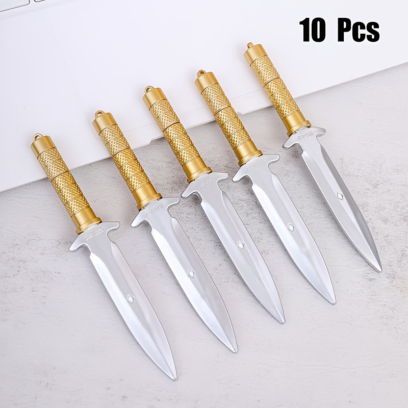 TEMU [customizable] Creative Short Sword Ballpoint Pen, Accounting Pen For Stationery Store, Pen, Customizable Name And Date, Suitable For Office