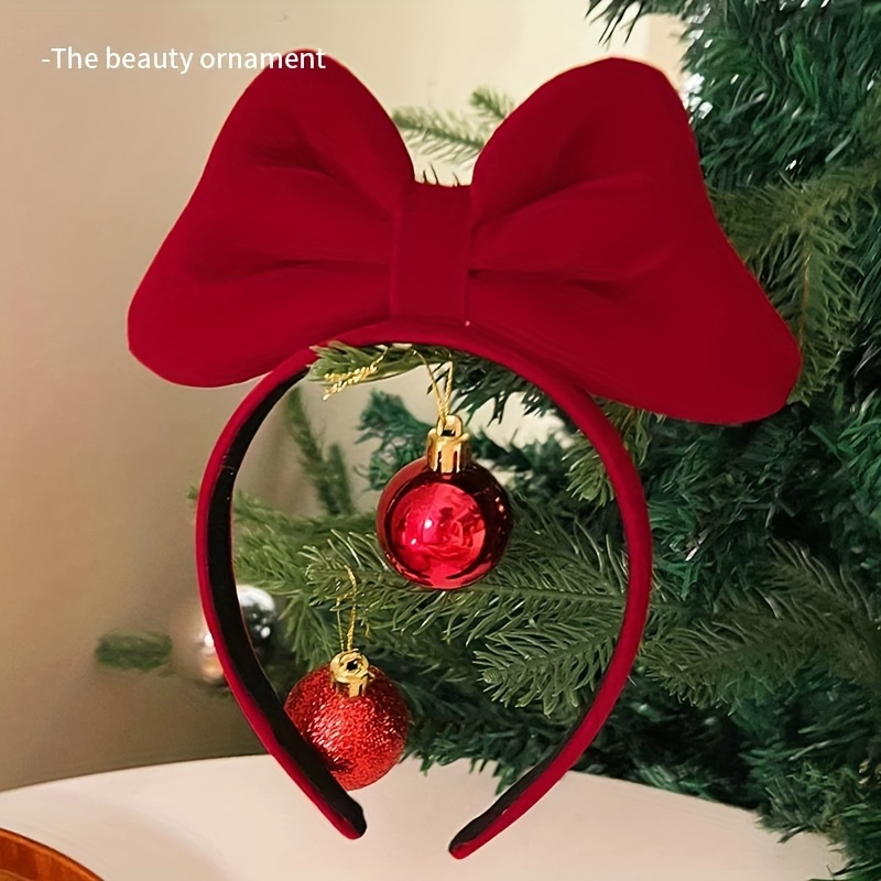 

Bow Headband For Women - Cute Hair Accessory, Christmas, Holiday Parties & Cosplay