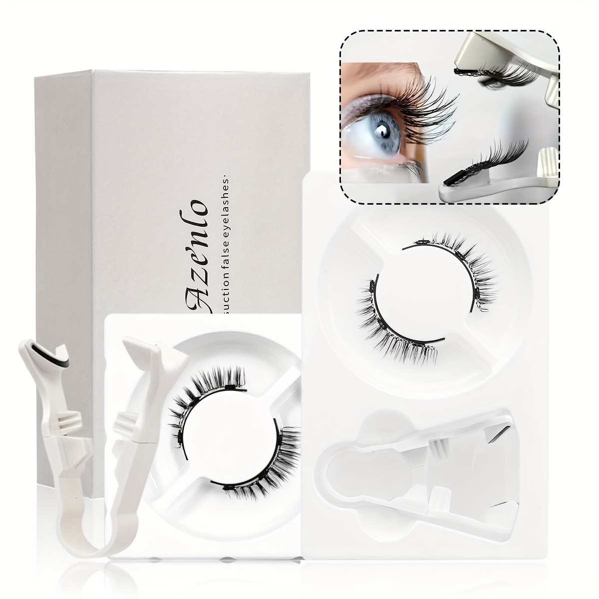 

Magnetic Eyelash Kit: Reusable, Glue-free Clip & Lashes - Doll/cat Eye Styles For A Natural Look