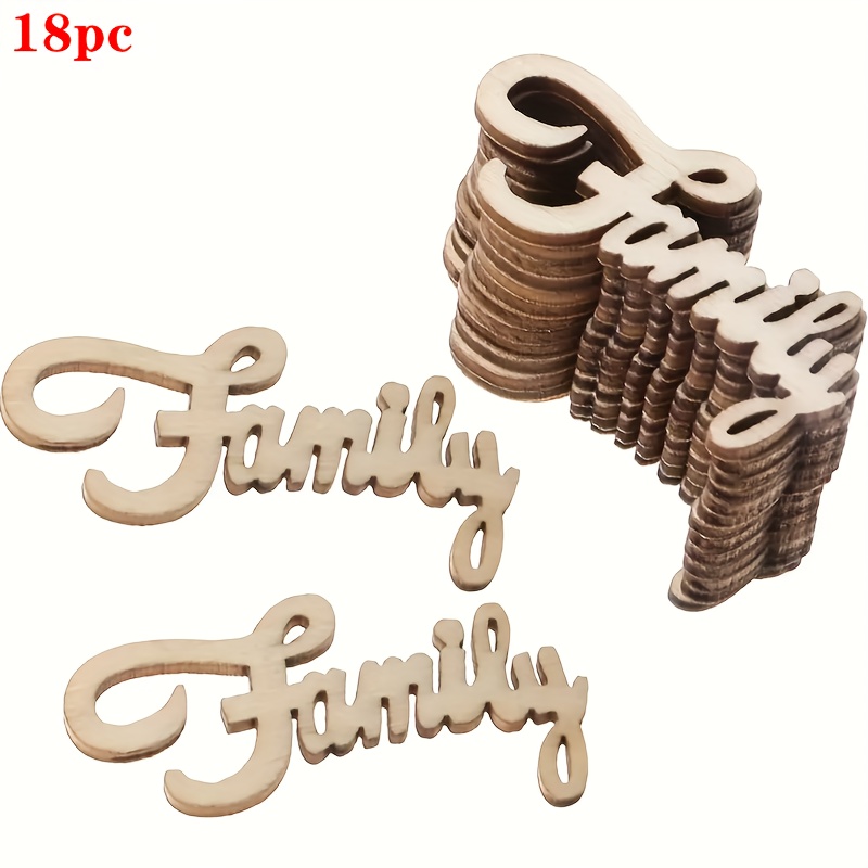 18 Wooden Letter Pieces Diy Painting Doodle Crafts Wooden Hanging Ornaments Decorations For Festivals, Weddings, Home Parties, And Birthdays