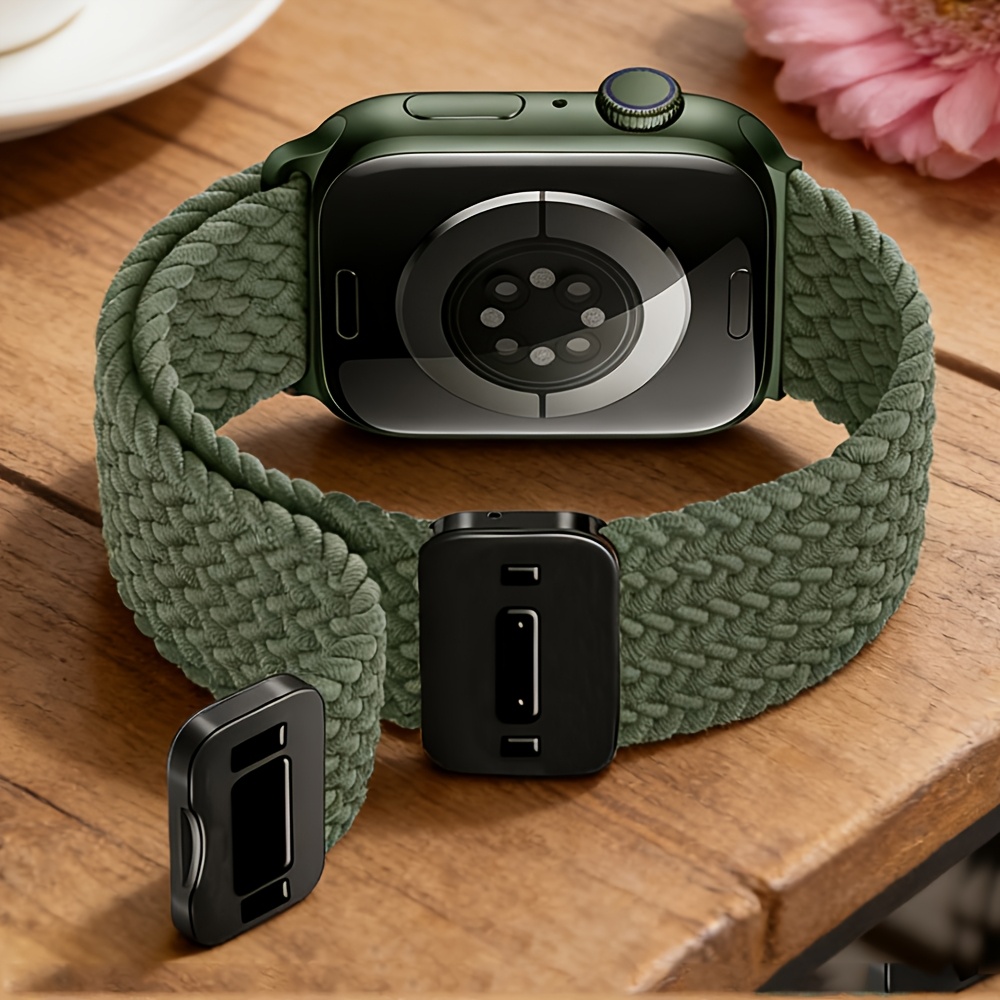 Elastic Nylon Sport Band, Suitable For Watch Series 11/10 46mm 42mm, Suitable For Iwatch 9/8/7/6/5/4/3 45mm 44mm 41mm 40mm /2/1 49mm, With Magnetic Adjustable Clasp, Unisex. Strap Only