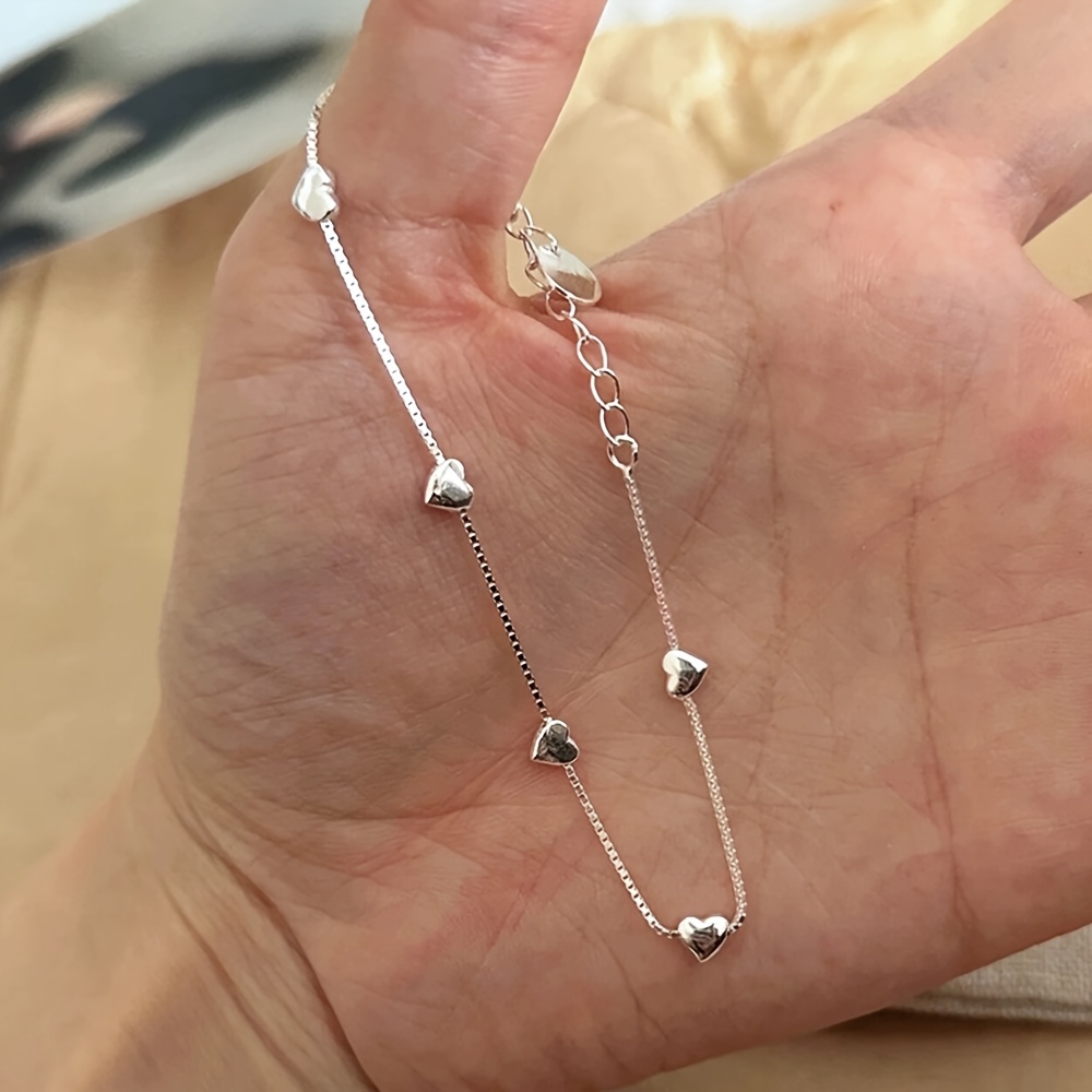 925 Silver Heart Women's Bracelet