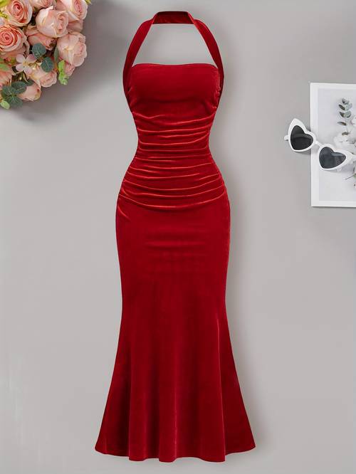item picture girls solid v neck dress