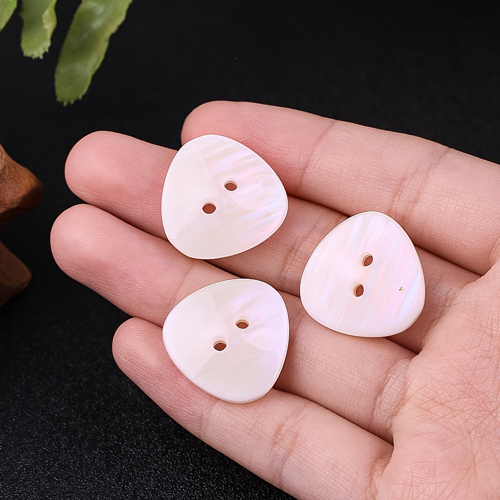 Resin Triangle Button Dress Shirt Knit Jacket Decorative Double Hole