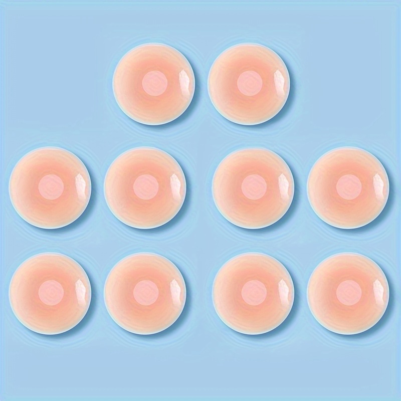 Image of 2/6/10pcs Reusable Silicone Covers, Seamless Invisible Self-adhesive Anti-convex Pasties, Women's Lingerie & Underwear