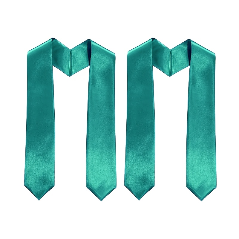 TEMU 2pcs Graduation Solid Color Satin Shawl, Colored Graduation Shawl Sash Class Of 2026, 70 Inch Unisex Adult Suitable For Academic And Ceremonies