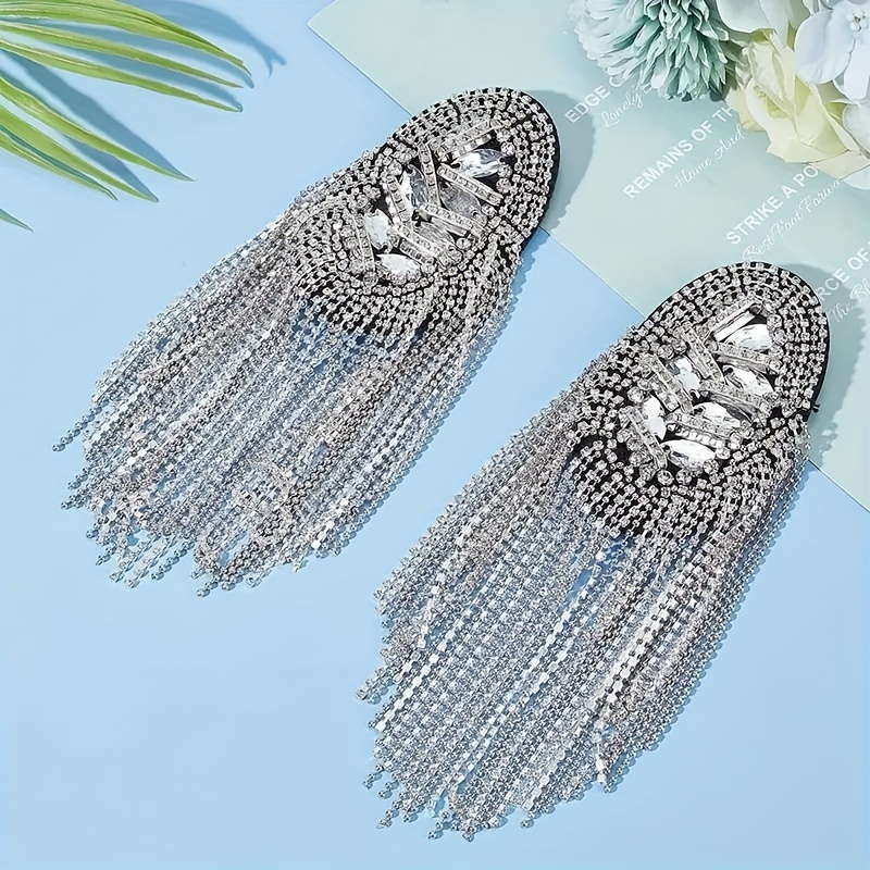 Glass Tassel Epaulettes for Men's Suits