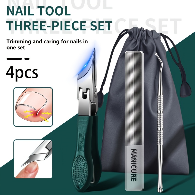 4pcs beak slanted nail clippers splash guard 25 edge nail clipper set with wide and slanted nail scissors splash proof slanted mouth nail clippers suitable for men and women thick hard nails details 0