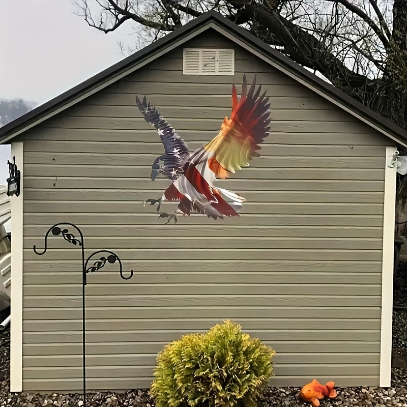 

1pc Patriotic Bald Eagle Metal Wall Art, American , Indoor/outdoor Living Room, Bedroom, Café, Bar Decoration, Room Decor