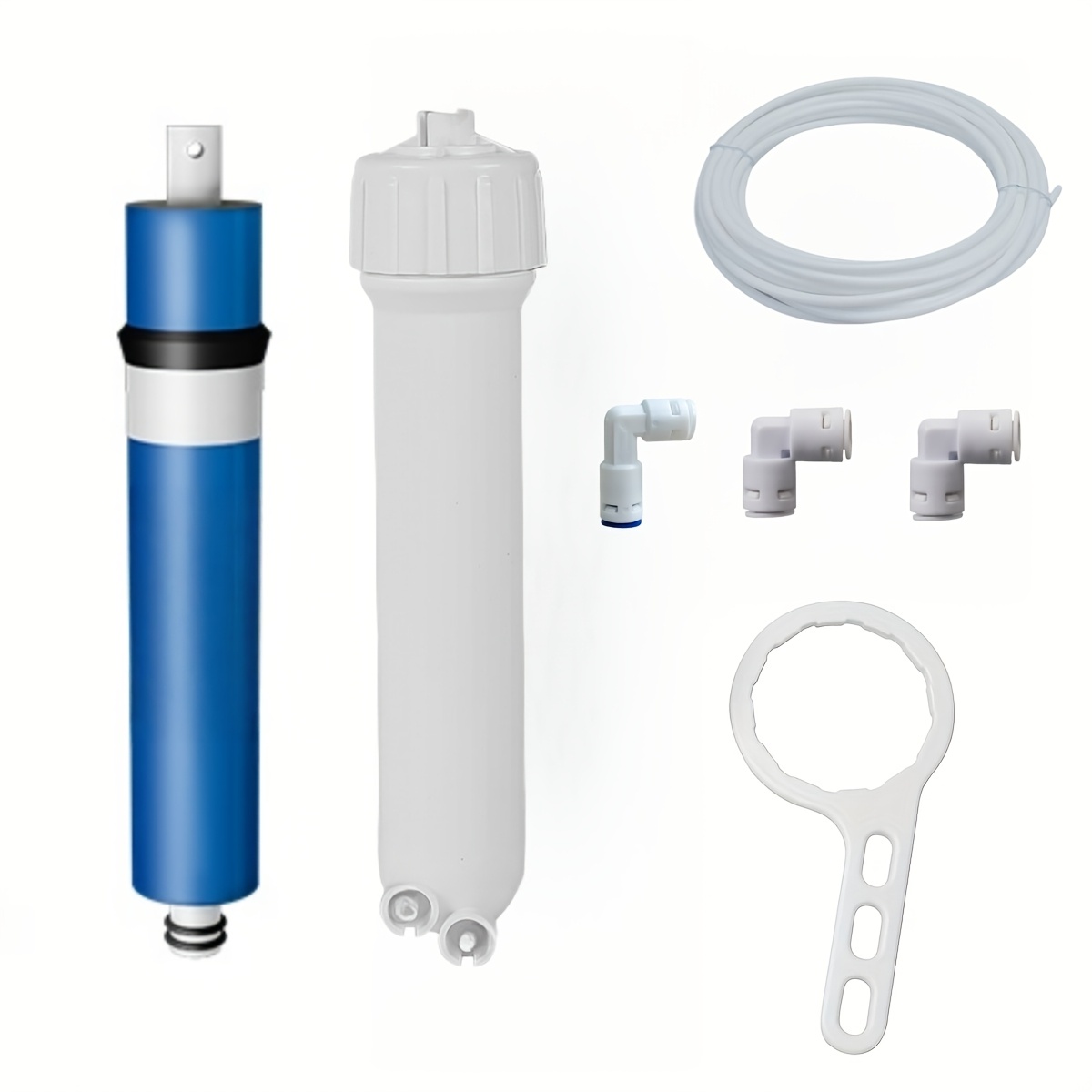 100gpd Ro Water Filter Kit With Reverse Membrane, Housing, -free Installation & Quick Connect Fittings - Heavy-duty Ro Unit Replacement For /office/ Purification (compatible With Standard Ro Systems)