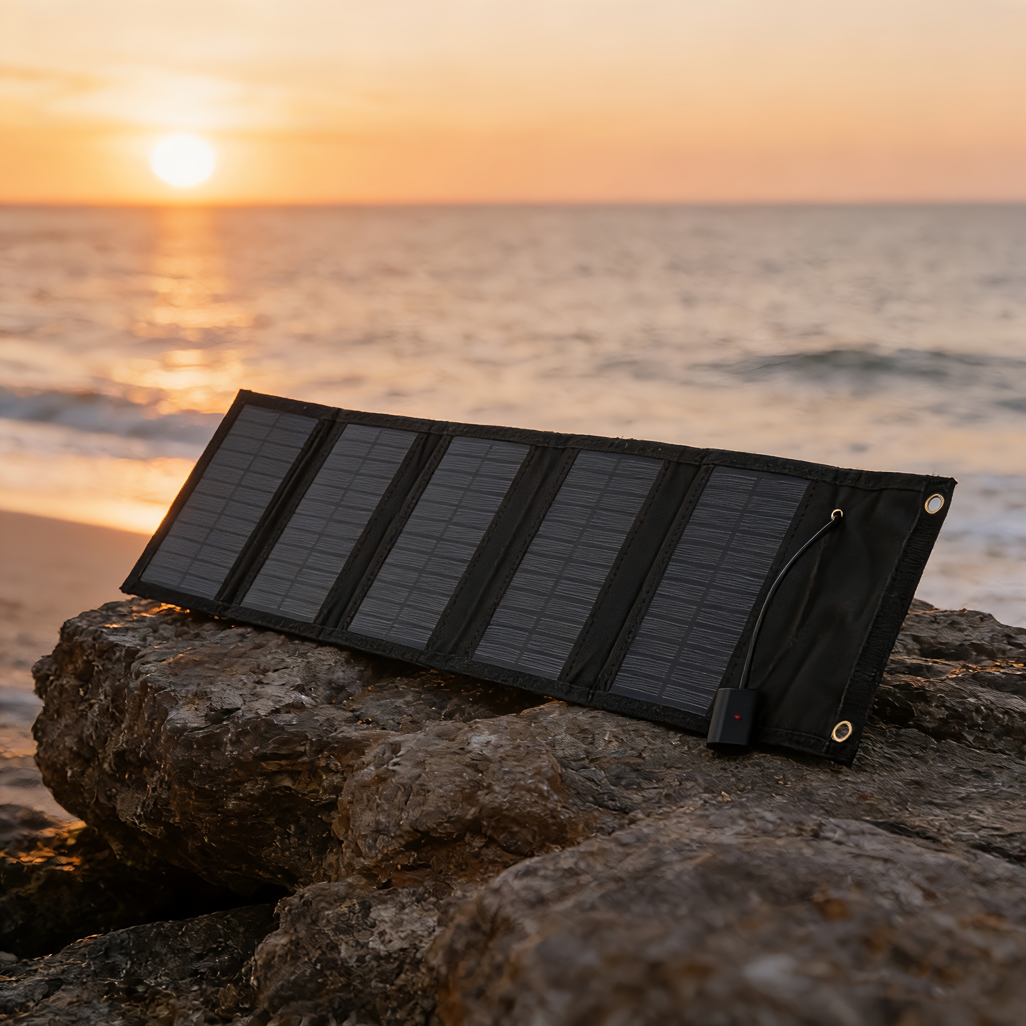 Image of A Five-fold Solar Panel, Solar Battery Charger With Usb Port, For Cars, Rvs, Boats, Marine Trailers, Car Trailers, Trucks, Motorcycles, Trickle Charger And Maintainer