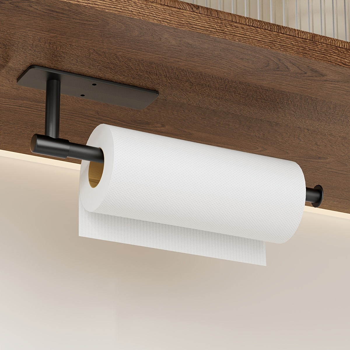 1pc Kitchen Cling Film Holder, Paper Towel Holder, Oil Paper Holder, Punch-free Installation Wall-mounted Household
