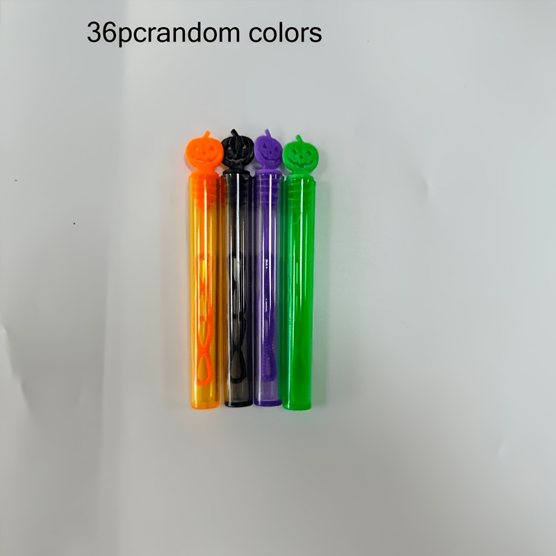 Image of 36pcs Multi-numbered Party Gift Package Toy Set, Halloween And Christmas Gifts, Convenient Test Tube Empty Bottle (empty Tube Without Liquid), Pumpkin Halloween Gift For , Random Colors) (without Box)